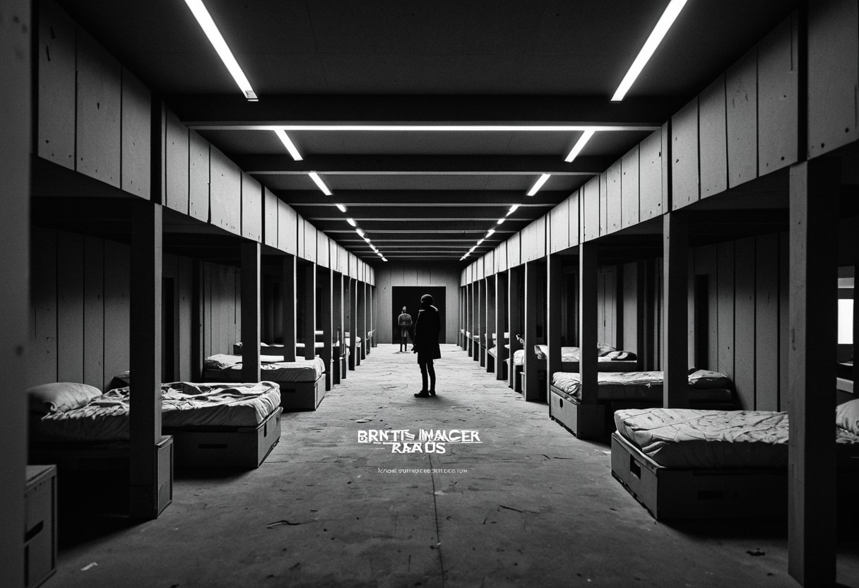 A cleared out dorm room, boxes packed